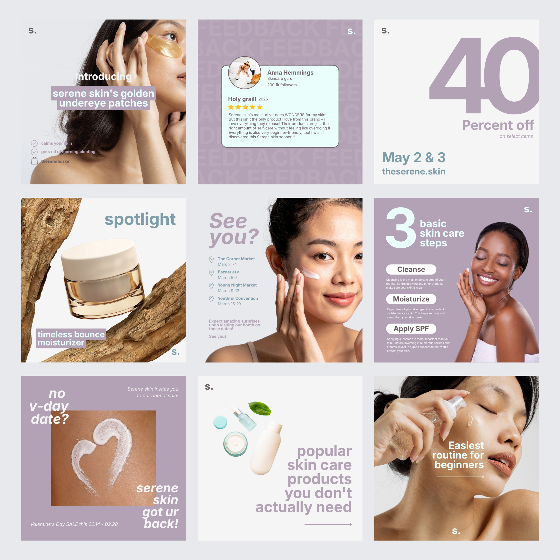 Sample advertisement for a sample product by Serene Skin